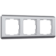 купить Рамка 3 поста Werkel WL12-Frame-03 серебро рифленый W0032106  Werkel  Рамки