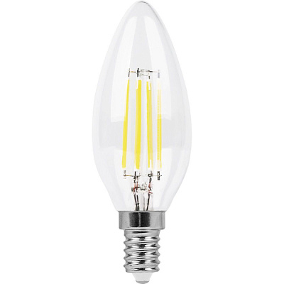 Лампа светодиодная FERON LB-713 C35 11W 970Lm 230V E14 4000K филамент 38008 купить Светодиодные