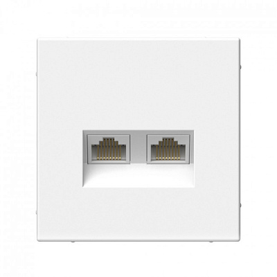 Розетка двойная компьютерная RJ45+RJ45, кат.5е ArtGallery Лотос SE GAL001385 купить ArtGallery