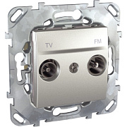 купить Розетка TV-FM оконечная Schneider Electric Unica Top MGU5.452.30ZD Алюминий Unica Top