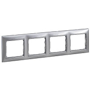 купить Рамка 4 поста Legrand Valena Алюминий 770154 Legrand Valena