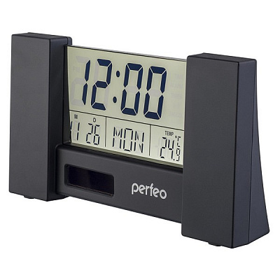 Часы-будильник Perfeo CR2056 CITY, будильник,температура,календарь PF_A4605 купить Часы