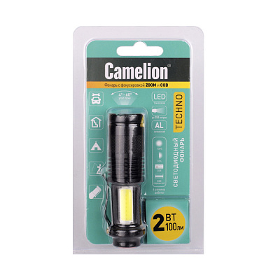 Фонарь Camelion LED 51531 ZOOM 2W купить Фонари