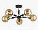 Люстра ламповая LINVEL LV 9358/5 Огнеш черный бронза  E14 40W *5 купить Ламповые люстры