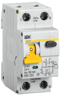 Диф. автомат АВДТ-32 2Р 40А 30mА ИЭК купить IEK