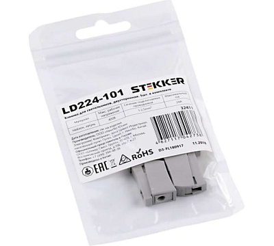 Клемма монтажная Stekker LD224-101 1уп-5шт купить Комплектующие