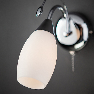 Бра EUROSVET 22080/1 хром Е14 60W с выключателем купить Бра