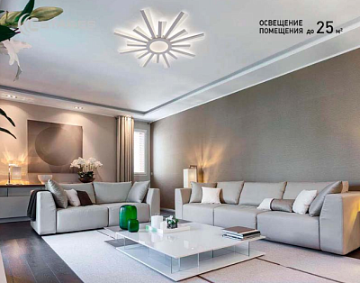 Люстра светодиодная Estares Teresa 100W R-APP-680x50-WHITE/WHITE 100W, 10000lm, 3000-6000K, d680x5 купить Светодиодные люстры