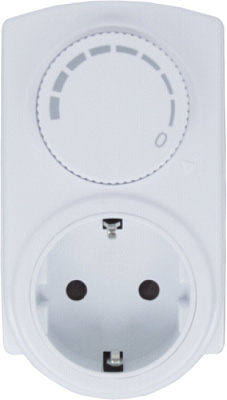 Диммер REV механический с розеткой белый 05375 купить Системы управления