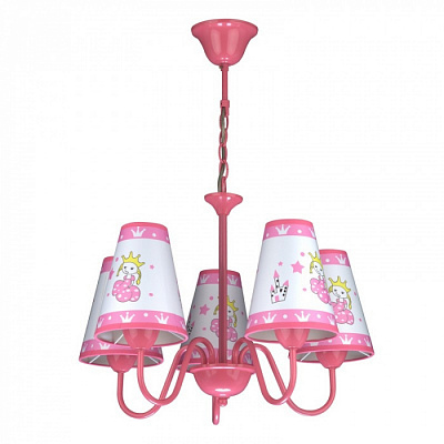 Люстра ламповая COLOSSEO 50102/5 LORI розовый E14 60W *5 купить Ламповые люстры