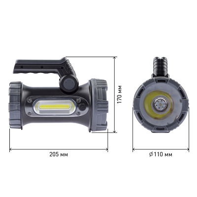 Фонарь-прожектор ЭРА РА-703 10W+COB IP64 аккум 4реж купить Фонари