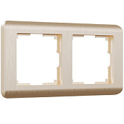 купить Рамка 2 поста Werkel WL12-Frame-02 шампань рифленый W0022111 Werkel  Рамки