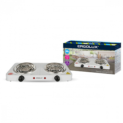 Электроплитка Ergolux ELX-EP02-C01 белый купить Бытовая техника