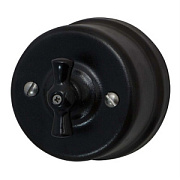 купить Выключатель 1кл керамика черный Бирони В1-200-03 БИРОНИ накладные