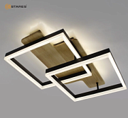 купить Люстра светодиодная Estares Woody Loft 2S-APP-500x430x135-BLACK/W00D 85W Светодиодные люстры