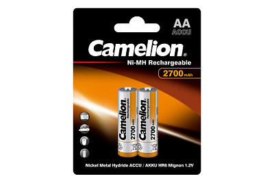 Аккумулятор Camelion AA 2700 mAh Ni-Mh BL2 купить Батарейки, Аккумуляторы, з/у