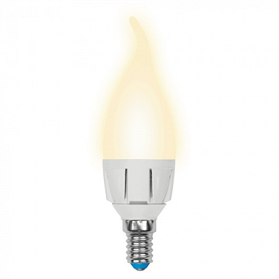 Лампа светодиодная Uniel LED-CW37-6W/WW/E14/FR/ Palazzo свеча на ветру купить Светодиодные