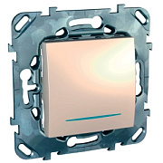 купить Переключатель 1 клавишный с подсветкой Unica Бежевый MGU.5.203.25NZD Unica