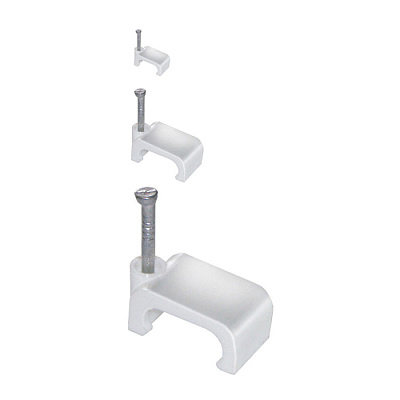 Скоба 8мм плоская пластиковая (20шт) купить Комплектующие