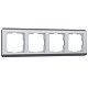 Рамка 4 поста Werkel WL12-Frame-04 серебро рифленый W0042106  купить Werkel  Рамки