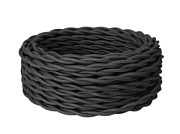 купить Винтаж витой провод 2*2,5 чёрный Винтаж