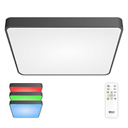 купить Люстра светодиодная CITILUX CL724K105G1 RGB Купер Чёрный 105W ПУЛЬТ до 28 кв.м Светодиодные люстры