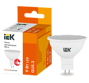 купить Лампа светодиодная IEK MR16 GU5.3 9W 3000K 810 Лм Светодиодные