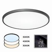 купить Люстра светодиодная CITILUX CL738501V Бейсик Чёрный 50W до 20 кв.м Накладные (Бублики)