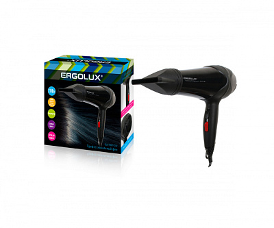 Фен Ergolux ELX-HD07-C02 профессиональный черный купить Бытовая техника