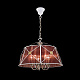 Люстра подвесная с абажуром Citilux CL409153 Дрезден Шоколадный Белый купить Ламповые люстры