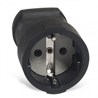 Розетка Universal A1020 с з/к черная купить Вилки, Колодки