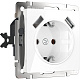 Розетка з/к со шторками и USB Werkel WL01-SKGS-USBx2 белый W1171501 купить Werkel