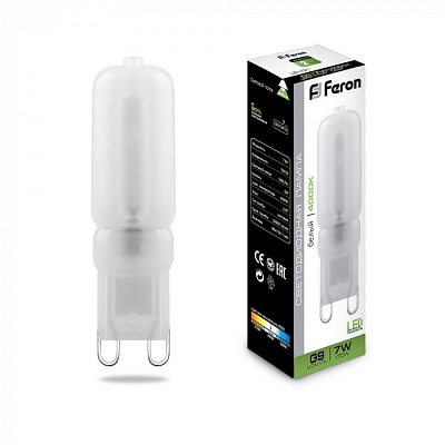 Лампа светодиодная Feron LB-431 7W G9 220V 4000K купить Светодиодные