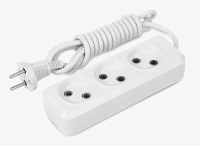 Удлинитель URAlight 3 розетки, ПВС 2*0,75 ,10А, 5м купить Удлинители