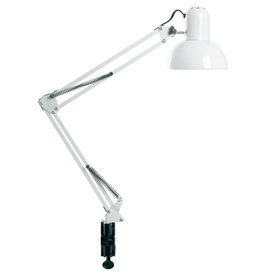 Лампа настольная Feron DE1430 белый на стубцине E27 60W купить Настольные