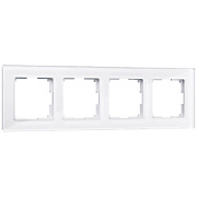 купить Рамка 4 поста Werkel WL01-Frame-04 белое стекло W0041101 Werkel  Рамки