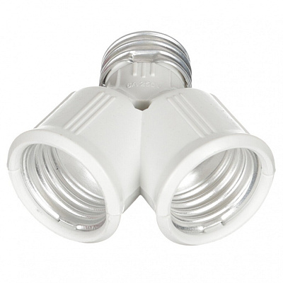 Патрон переходник E27-2*E27 TDM белый SQ0335-0025 купить Патроны