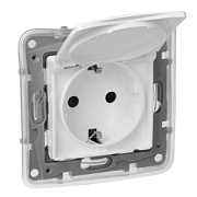 купить Розетка з/к со шторками и крышкой IP44 Legrand Etika 672232 Белый Legrand Etika