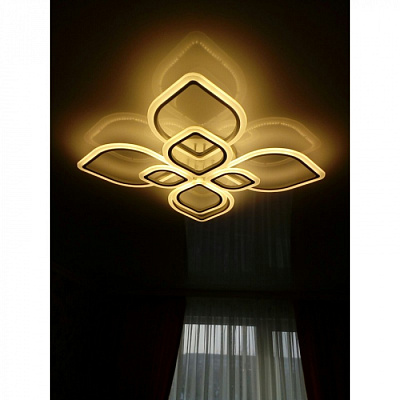 Люстра светодиодная ProfitLight 1379/4+4 WHT RGB 224+11W ПУЛЬТ до 28 кв м купить Светодиодные люстры