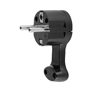 купить Вилка Ecola угловая плоская з/к черная 16А AEPL1BEAY Вилки, Колодки