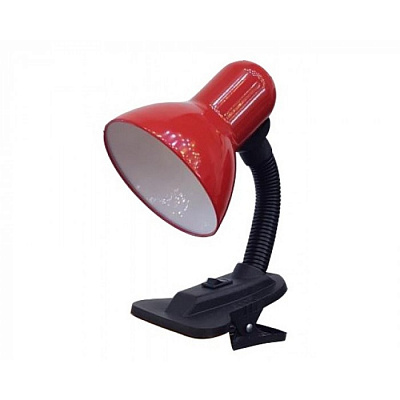 Лампа настольная General GTL-025-60-220 на прищепке красный E27 60Вт пакет купить Ламповые