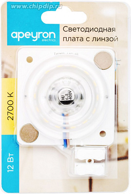 APEYRON Плата диодная 12Вт 2700K IP20 220V 960Lm  80*80 02-12 купить Комплектующие