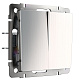 Выключатель 2 клавишный Werkel WL02-SW-2G глянцевый никель купить Werkel