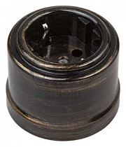 купить Розетка з/к Бирони B1-101-25 бронза пластик БИРОНИ пластик