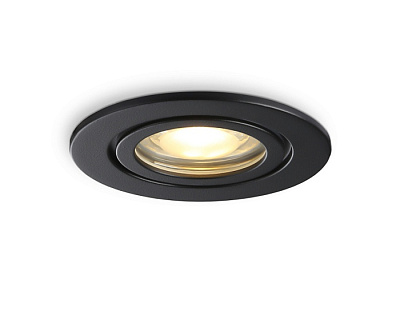 Точечный светильник Ambrella TN1151 BK черный MR16 GU5.3 встраиваемый IP44 купить Встраиваемые