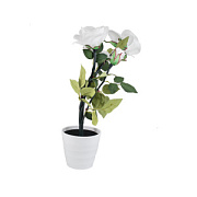 купить Светильник декоративный СТАРТ LED Роза3 в горшке (2*АА не вх в компл) ткань белый Настольные