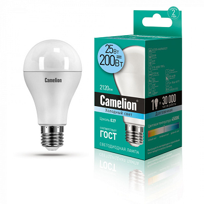 Лампа Camelion LED25-A65/845/E27 купить Светодиодные