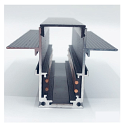 купить Шинопровод магнитный встраиваемый Redigle 3м черный RG-CXT-02 для гипсокартона  Шинопровод для трековых светильников