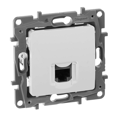 Розетка компьютерная RJ45 5 категория Legrand Etika 672241 Белый купить Legrand Etika