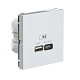 Розетка USB A+тип-C 45Вт  ArtGallery белая SE GAL000129 купить ArtGallery